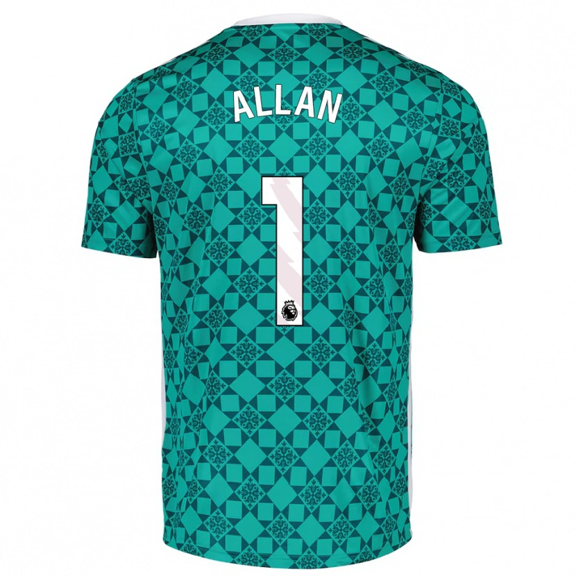 Danxen Dames Isaac Allan #1 Groen Wit Keepersshirt 2025/26 T-Shirt België
