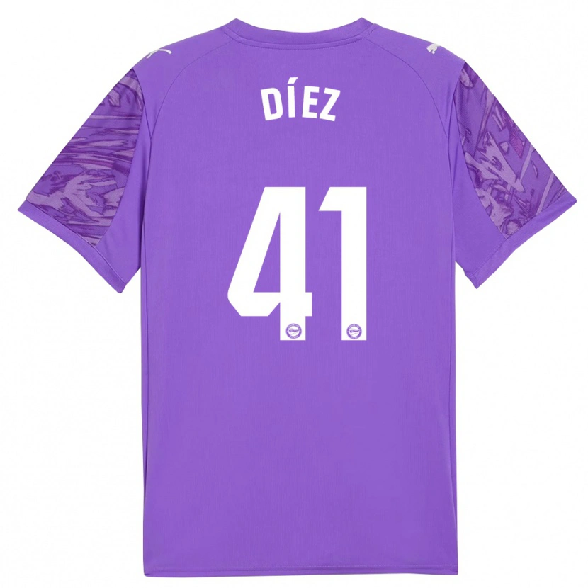 Danxen Dames Victor Díez #41 Paars Wit Keepersshirt 2025/26 T-Shirt België