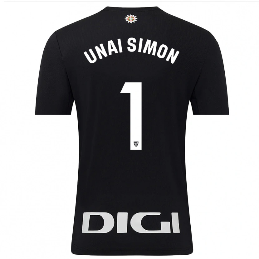 Danxen Dames Unai Simón #1 Zwart Wit Keepersshirt 2025/26 T-Shirt België