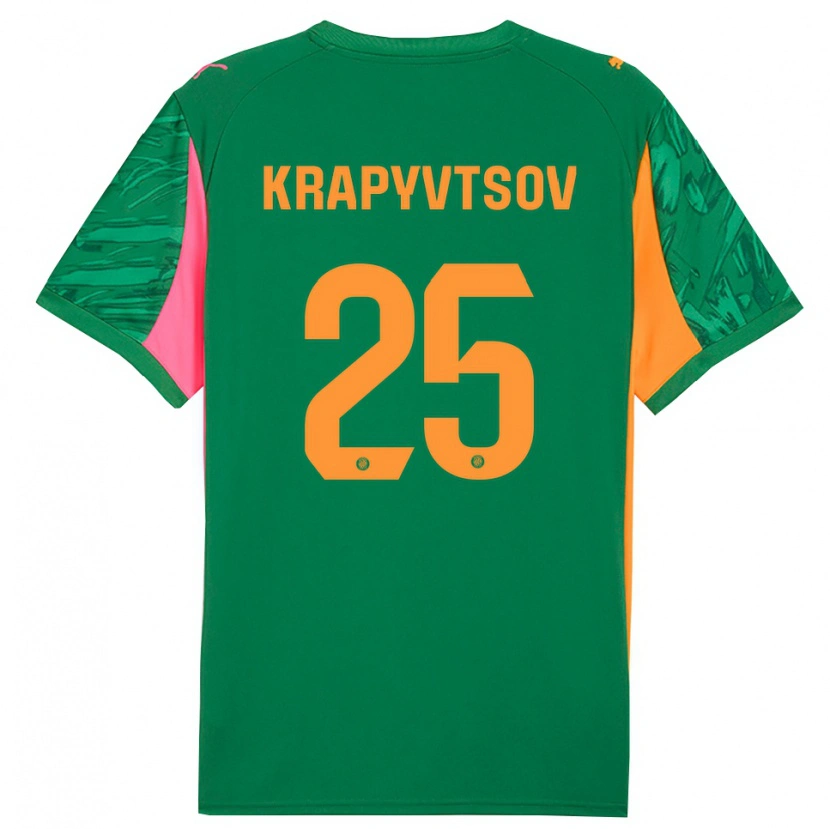 Danxen Dames Vladyslav Krapyvtsov #25 Groen Oranje Keepersshirt 2025/26 T-Shirt België