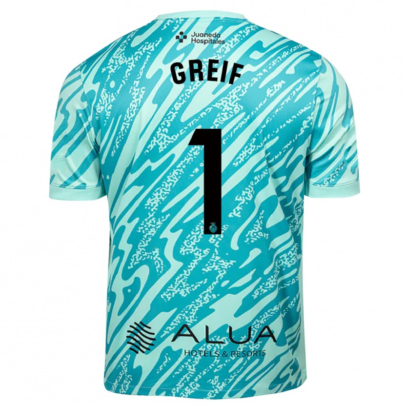 Danxen Dames Dominik Greif #1 Cyaan Zwart Keepersshirt 2025/26 T-Shirt België