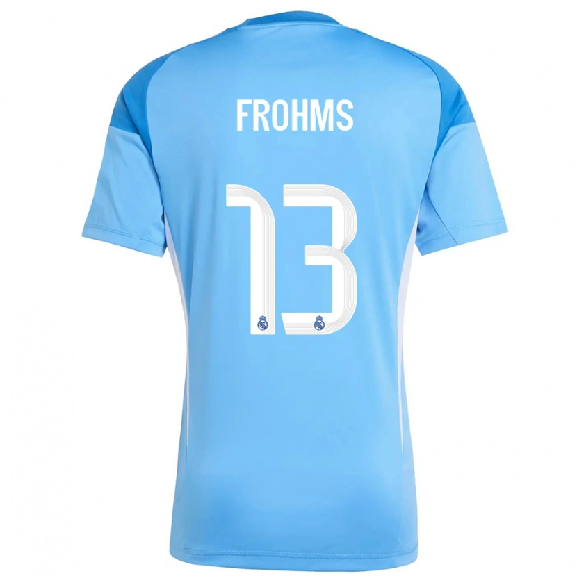 Danxen Dames Merle Frohms #13 Hemelsblauw Wit Keepersshirt 2025/26 T-Shirt België