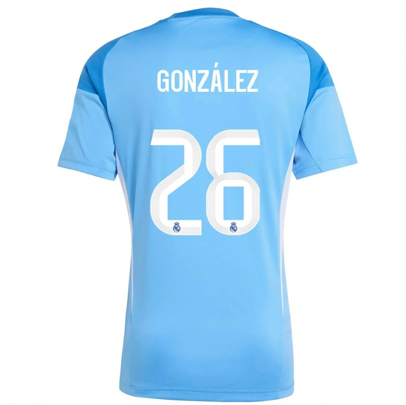 Danxen Dames Fran González #26 Hemelsblauw Wit Keepersshirt 2025/26 T-Shirt België