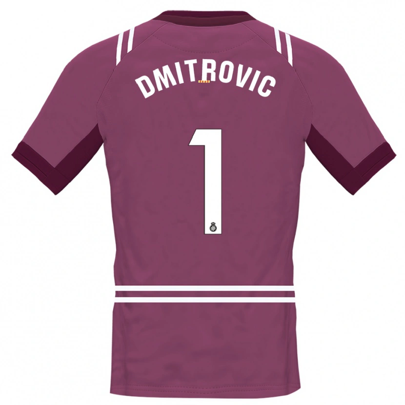 Danxen Dames Marko Dmitrovic #1 Bordeaux Wit Keepersshirt 2025/26 T-Shirt België