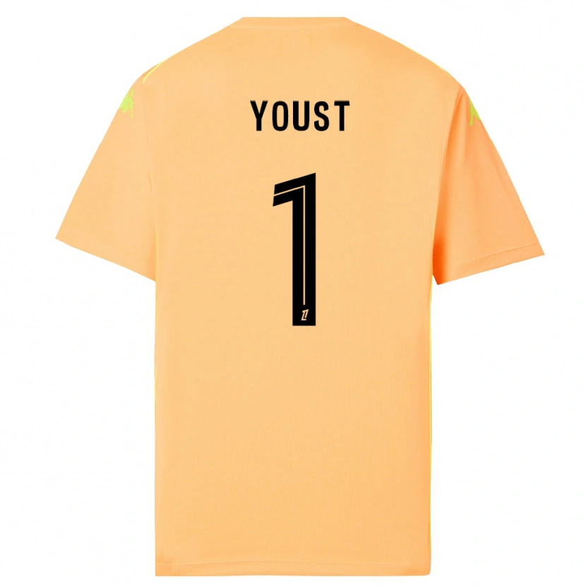 Danxen Dames Matys Youst #1 Licht Oranje Zwart Keepersshirt 2025/26 T-Shirt België