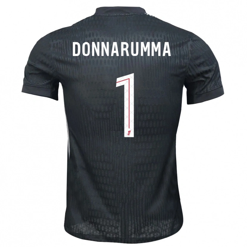 Danxen Dames Gianluigi Donnarumma #1 Donkergrijs Zwart Keepersshirt 2025/26 T-Shirt België