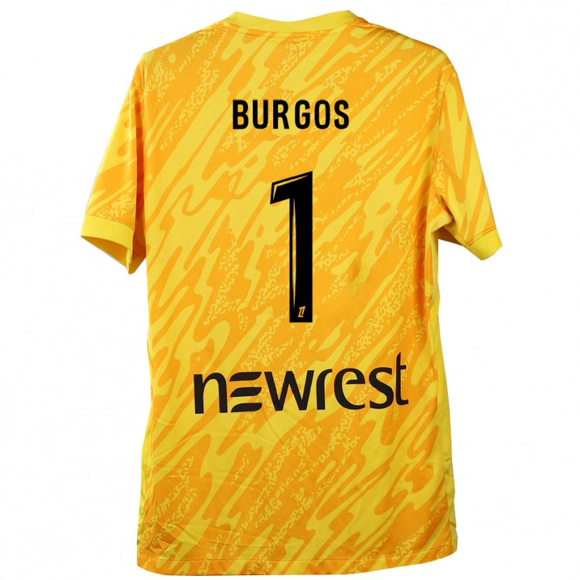 Danxen Dames Diego Burgos #1 Geel Zwart Keepersshirt 2025/26 T-Shirt België