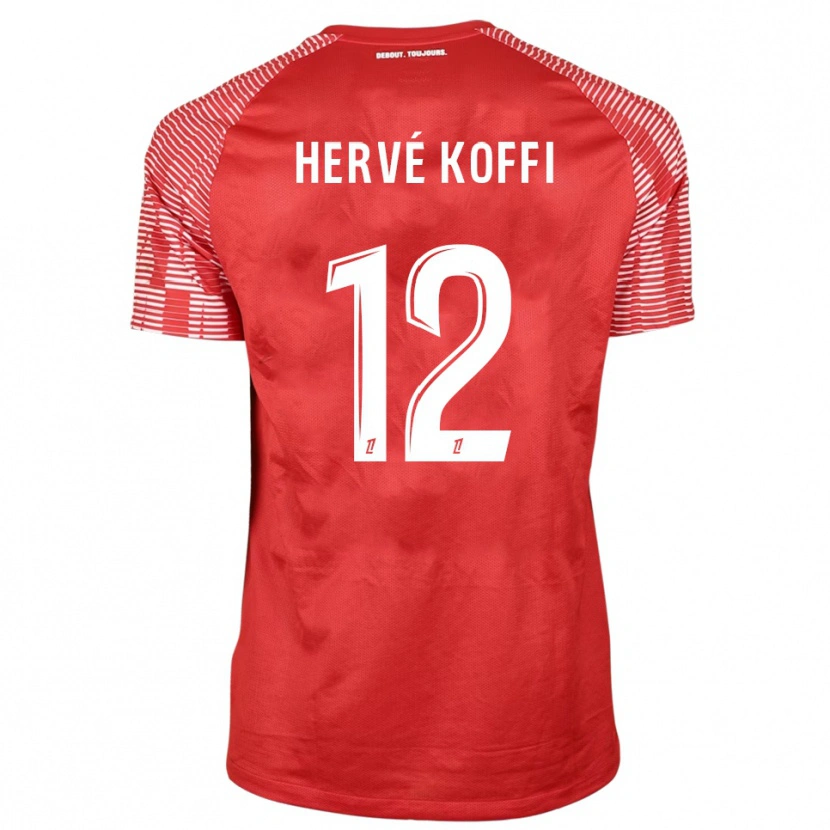 Danxen Dames Hervé Koffi #12 Rood Wit Keepersshirt 2025/26 T-Shirt België