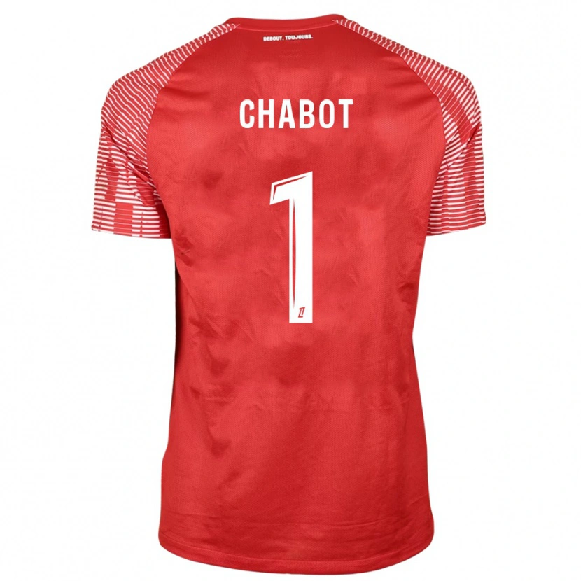 Danxen Dames Max-Edgar Chabot #1 Rood Wit Keepersshirt 2025/26 T-Shirt België
