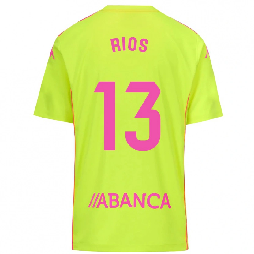 Danxen Dames Hugo Rios #13 Geel Groen Keepersshirt 2025/26 T-Shirt België