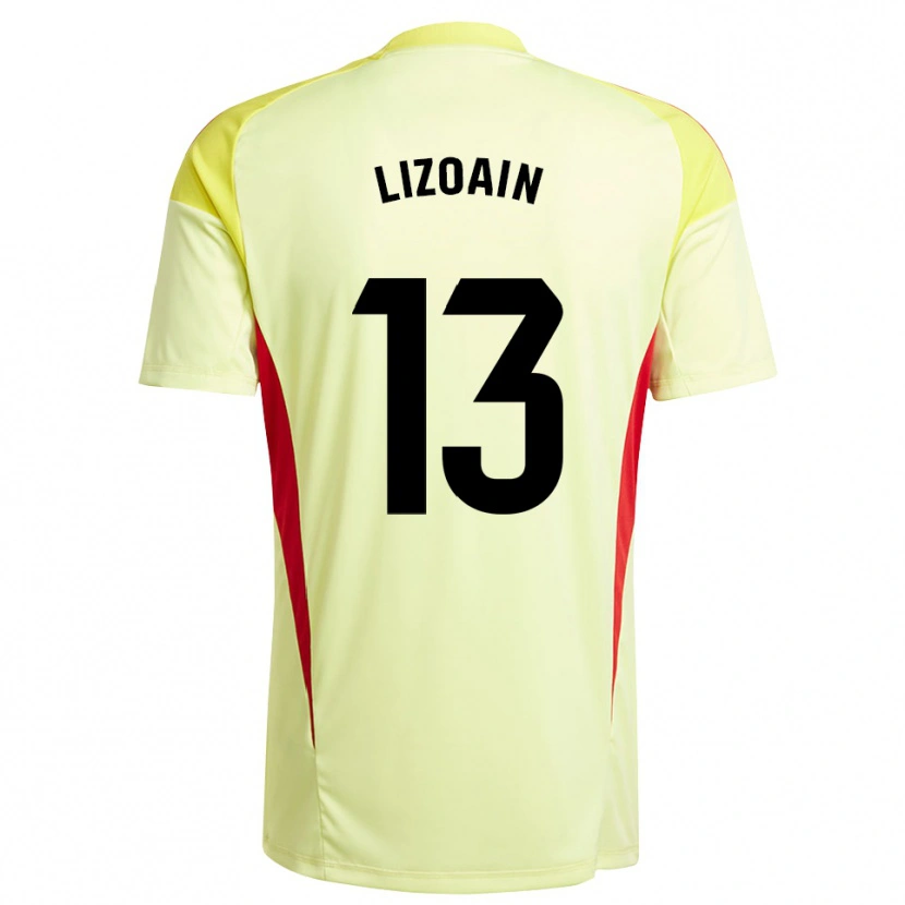 Danxen Dames Raúl Lizoain #13 Lichtgeel Rood Keepersshirt 2025/26 T-Shirt België