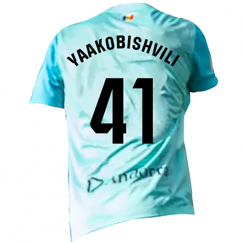 Danxen Dames Áron Yaakobishvili #41 Cyaan Zwart Keepersshirt 2025/26 T-Shirt België