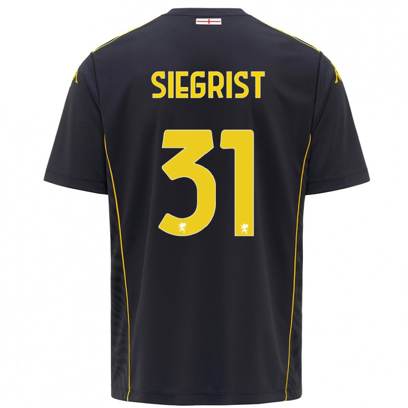 Danxen Dames Benjamin Siegrist #31 Zwart Geel Keepersshirt 2025/26 T-Shirt België