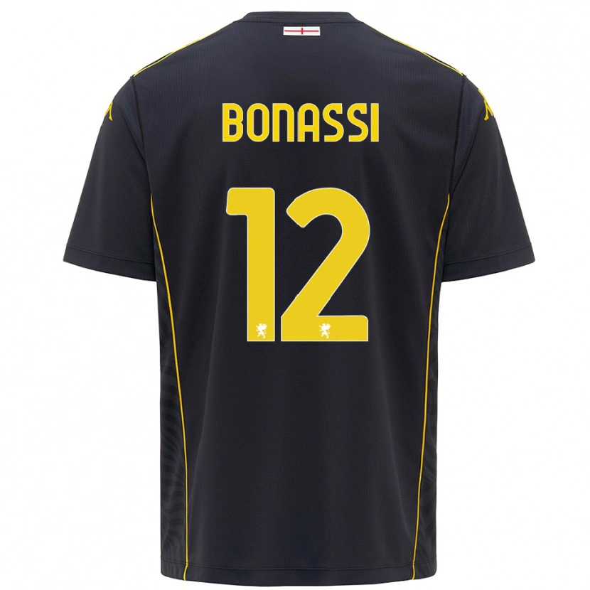 Danxen Dames Lorenzo Bonassi #12 Zwart Geel Keepersshirt 2025/26 T-Shirt België