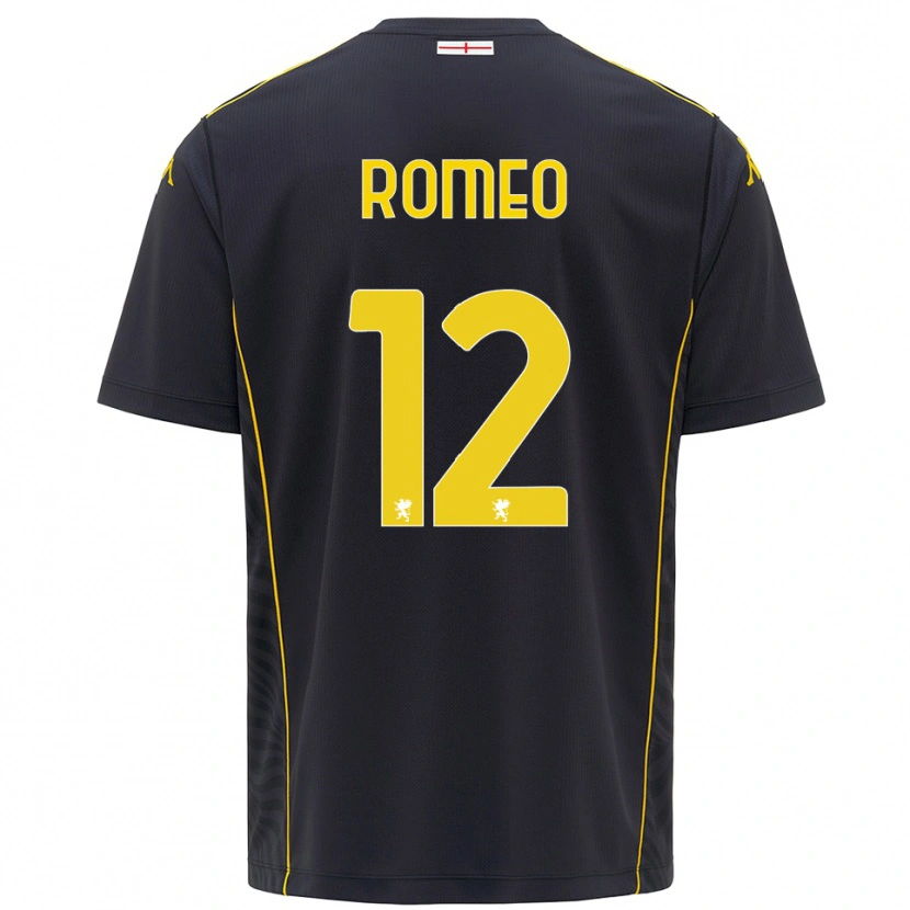 Danxen Dames Emanuele Romeo #12 Zwart Geel Keepersshirt 2025/26 T-Shirt België