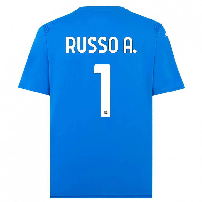 Danxen Dames Alessandro Russo #1 Blauw Wit Keepersshirt 2025/26 T-Shirt België