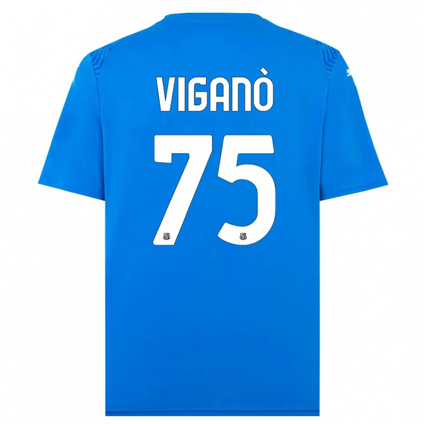 Danxen Dames Lorenzo Viganò #75 Blauw Wit Keepersshirt 2025/26 T-Shirt België