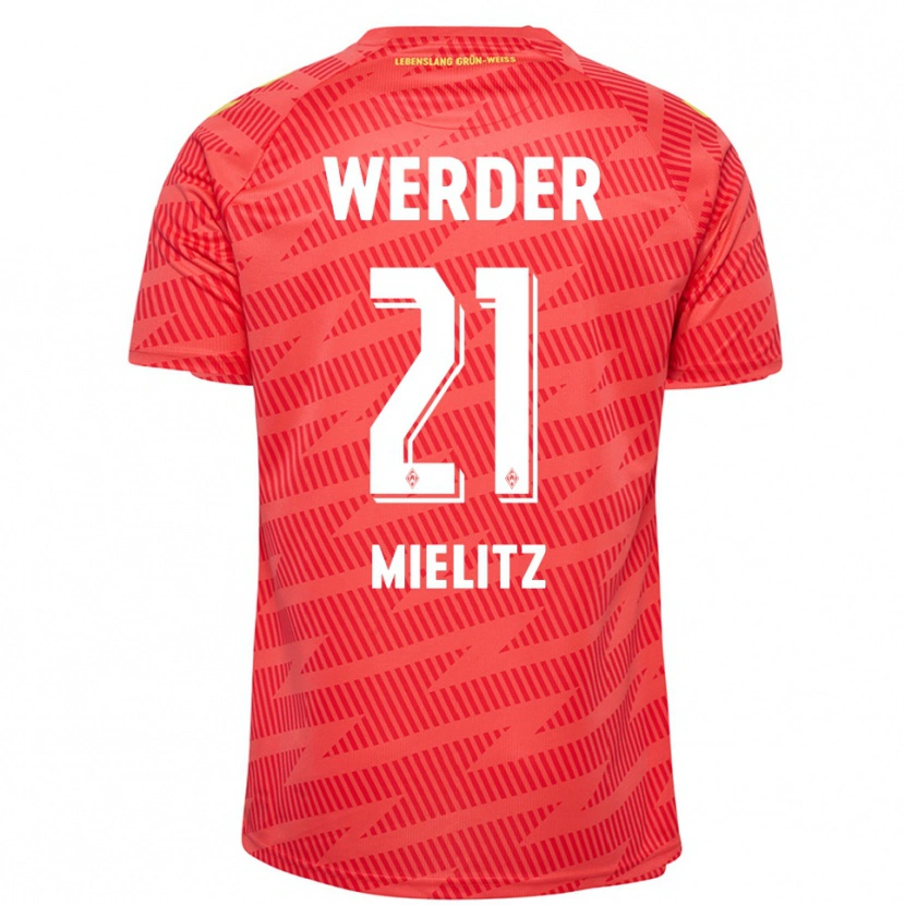 Danxen Dames Sebastian Mielitz #21 Rood Geel Keepersshirt 2025/26 T-Shirt België