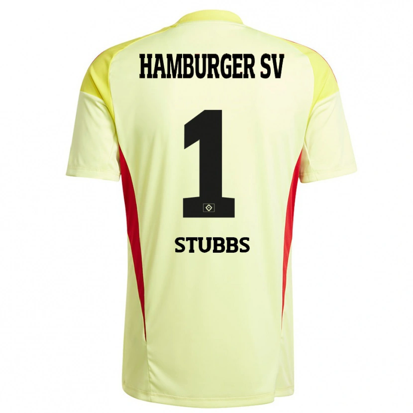 Danxen Dames James Stubbs #1 Geel Zwart Rood Keepersshirt 2025/26 T-Shirt België
