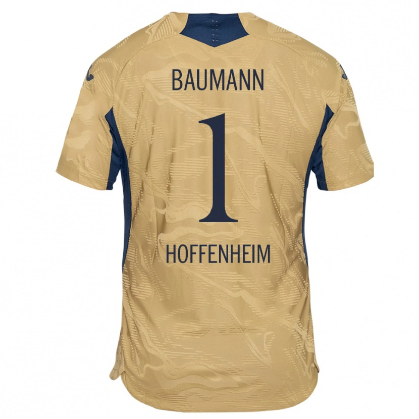 Danxen Dames Oliver Baumann #1 Tan Zwart Keepersshirt 2025/26 T-Shirt België