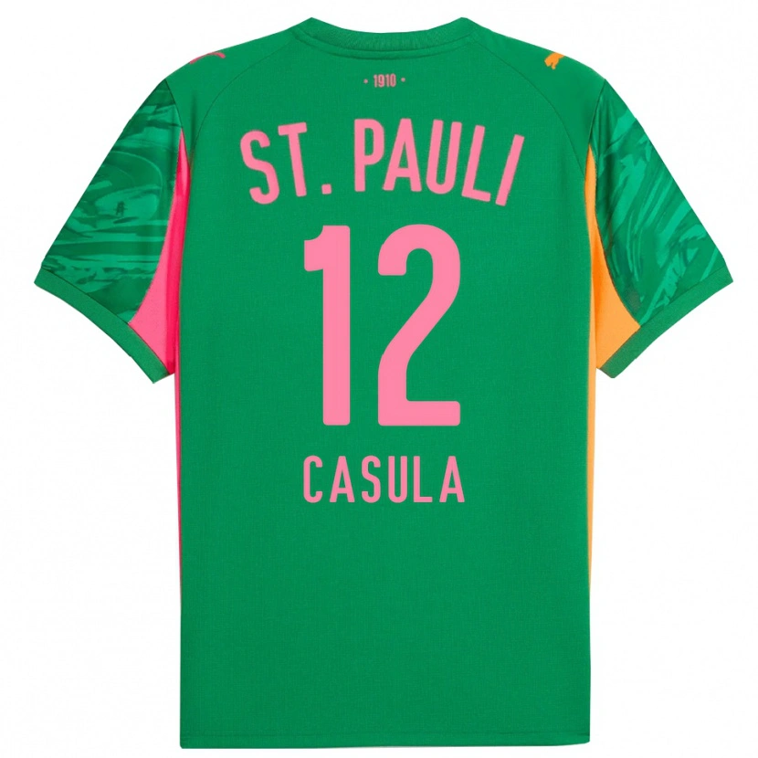 Danxen Dames David Casula #12 Groen Oranje Roze Keepersshirt 2025/26 T-Shirt België