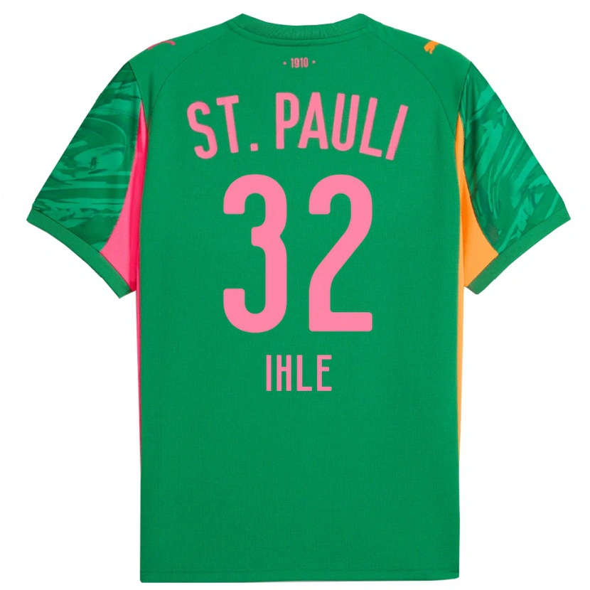 Danxen Dames Friederike Ihle #32 Groen Oranje Roze Keepersshirt 2025/26 T-Shirt België