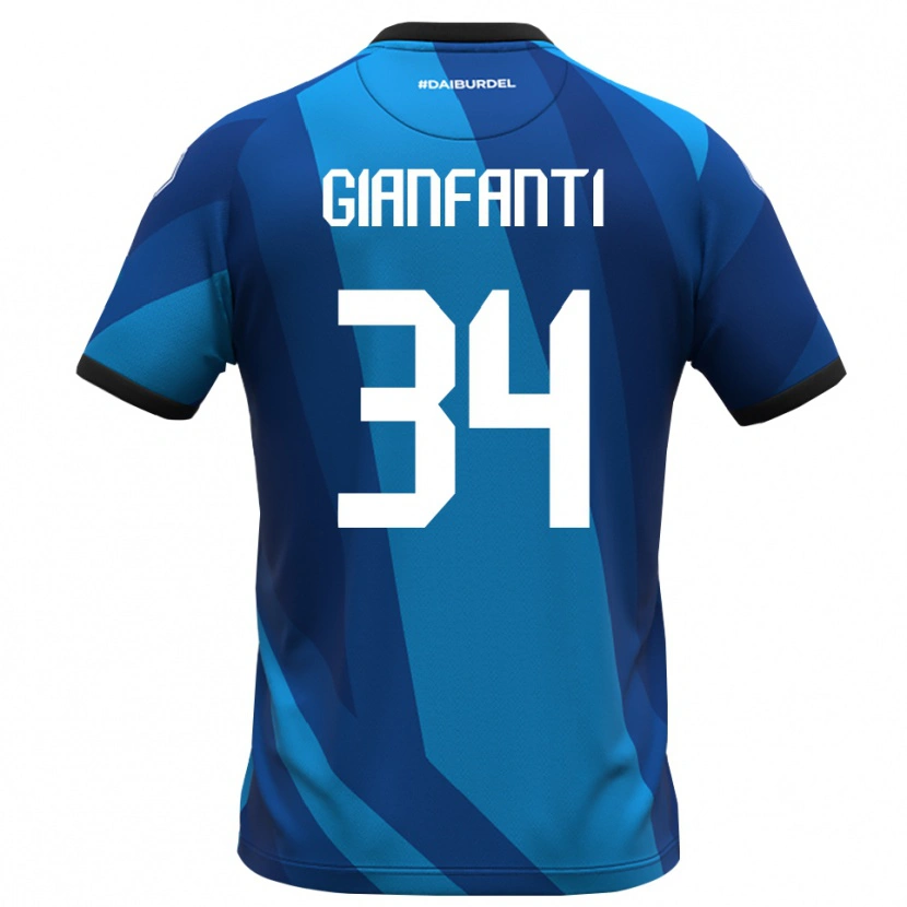 Danxen Dames Simone Gianfanti #34 Koningsblauw Oranje Keepersshirt 2025/26 T-Shirt België