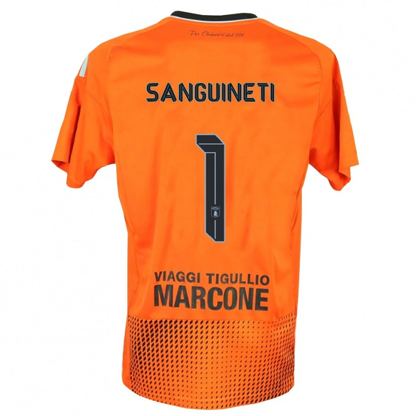 Danxen Dames Michele Sanguineti #1 Donker Oranje Blauw Keepersshirt 2025/26 T-Shirt België