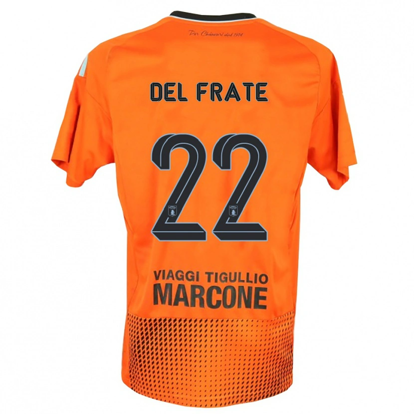 Danxen Dames Federico Del Frate #22 Donker Oranje Blauw Keepersshirt 2025/26 T-Shirt België