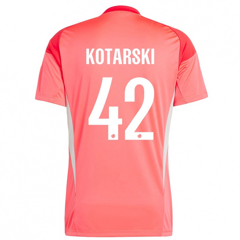 Danxen Dames Dominik Kotarski #42 Rood Wit Keepersshirt 2025/26 T-Shirt België