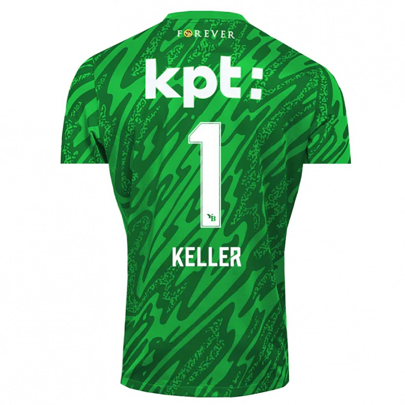 Danxen Dames Marvin Keller #1 Groen Wit Keepersshirt 2025/26 T-Shirt België