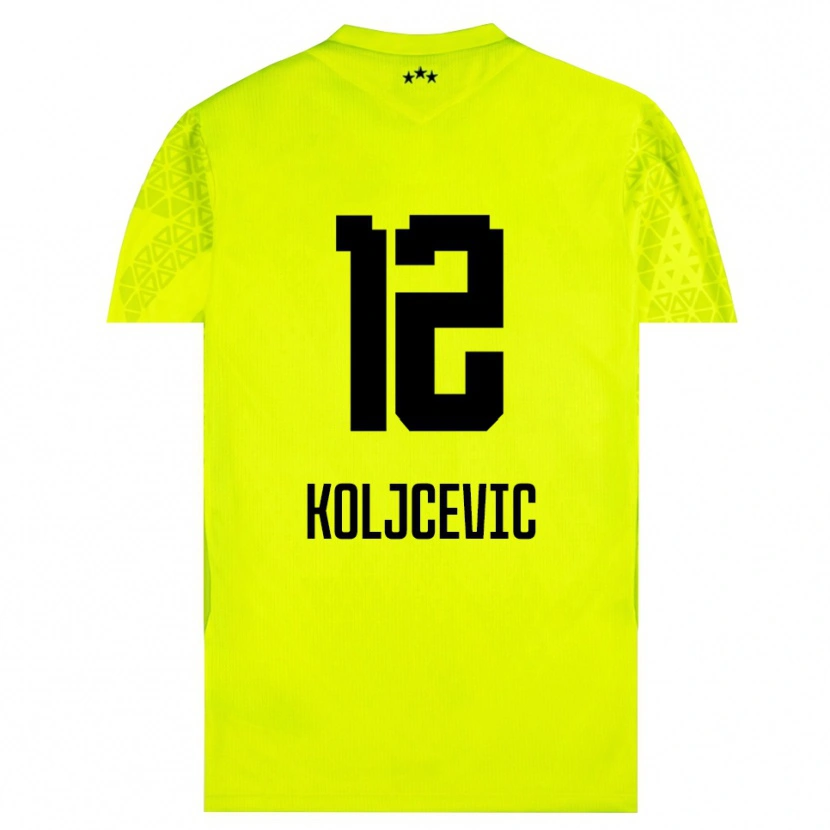 Danxen Dames Danilo Koljcevic #12 Geel Groen Zwart Keepersshirt 2025/26 T-Shirt België