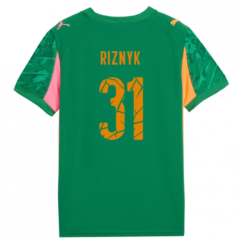 Danxen Dames Dmytro Riznyk #31 Groen Oranje Roze Keepersshirt 2025/26 T-Shirt België