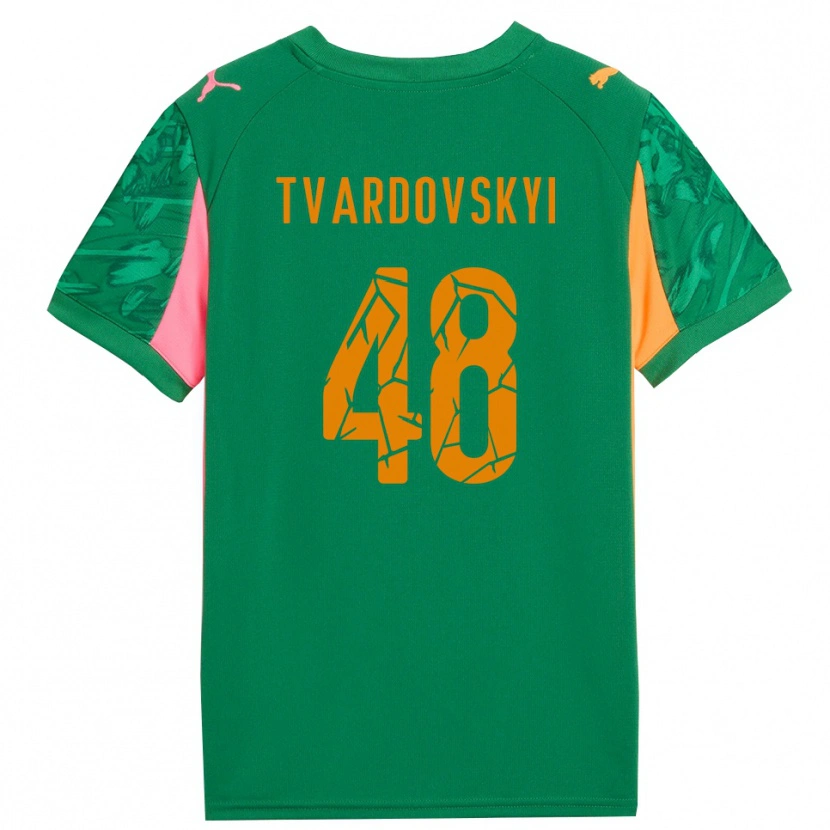Danxen Dames Denys Tvardovskyi #48 Groen Oranje Roze Keepersshirt 2025/26 T-Shirt België