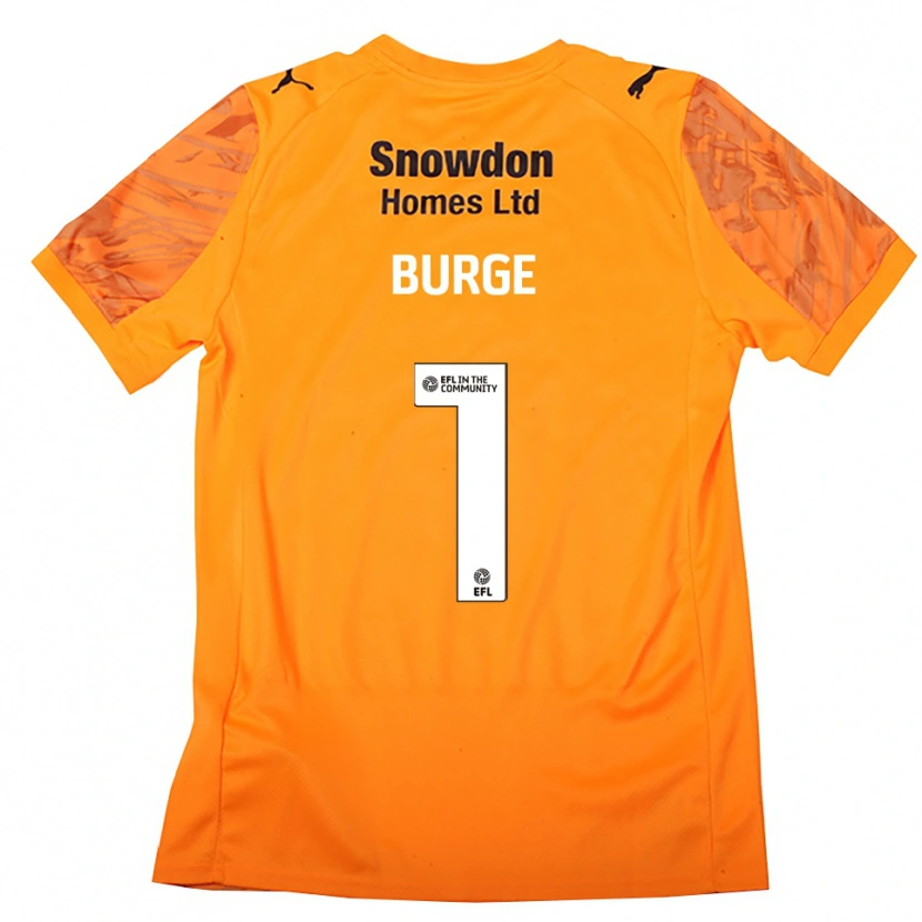 Danxen Dames Lee Burge #1 Oranje Zwart Keepersshirt 2025/26 T-Shirt België