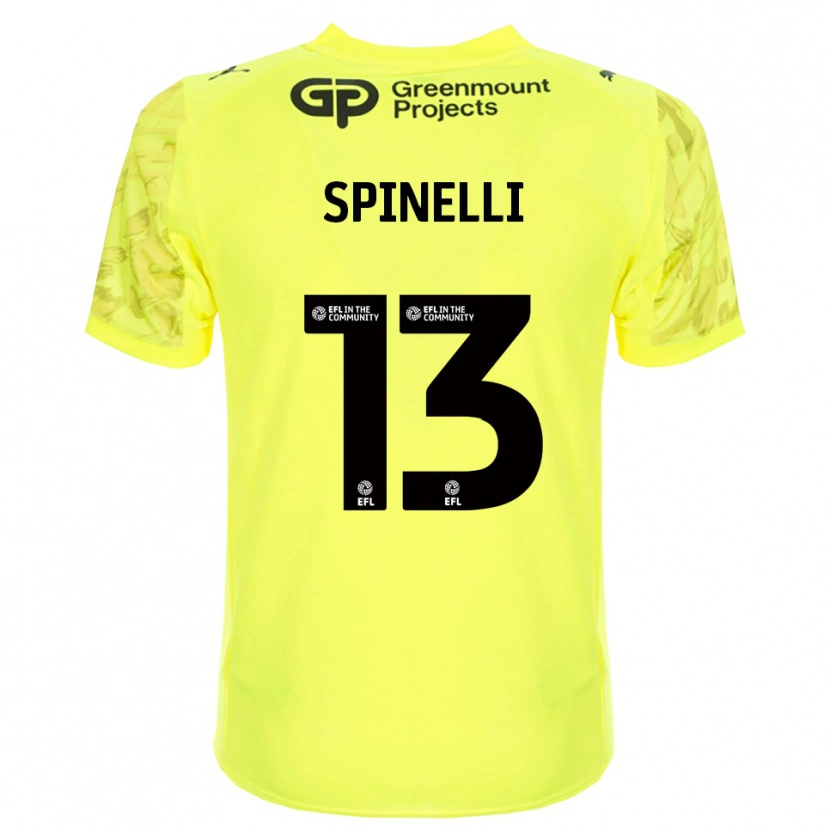 Danxen Dames Matteo Spinelli #13 Fluorescerend Groen Zwart Keepersshirt 2025/26 T-Shirt België