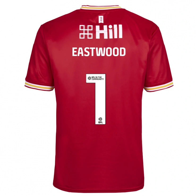 Danxen Dames Jake Eastwood #1 Rood Wit Keepersshirt 2025/26 T-Shirt België
