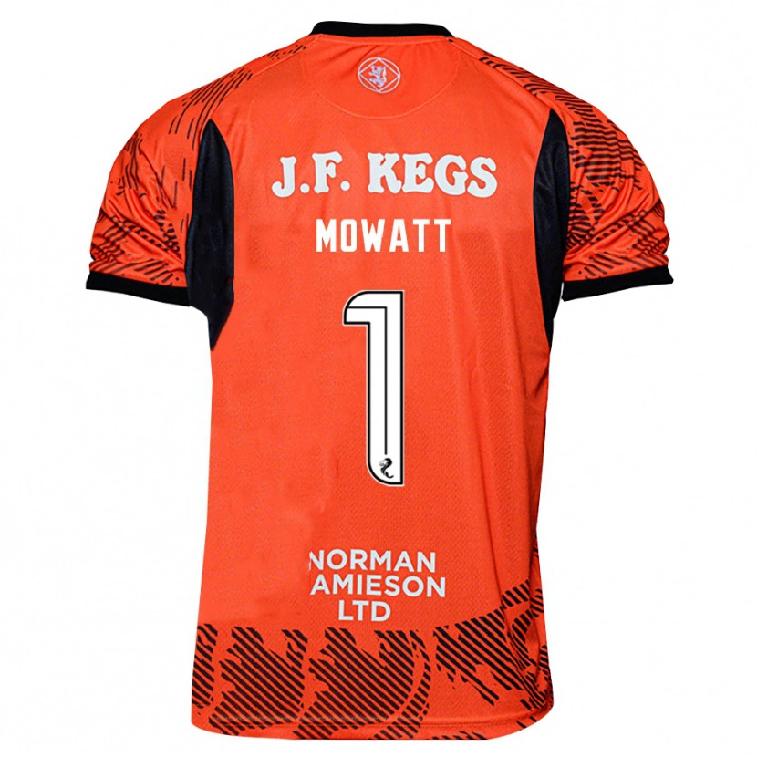 Danxen Dames Beth Mowatt #1 Oranje Zwart Keepersshirt 2025/26 T-Shirt België