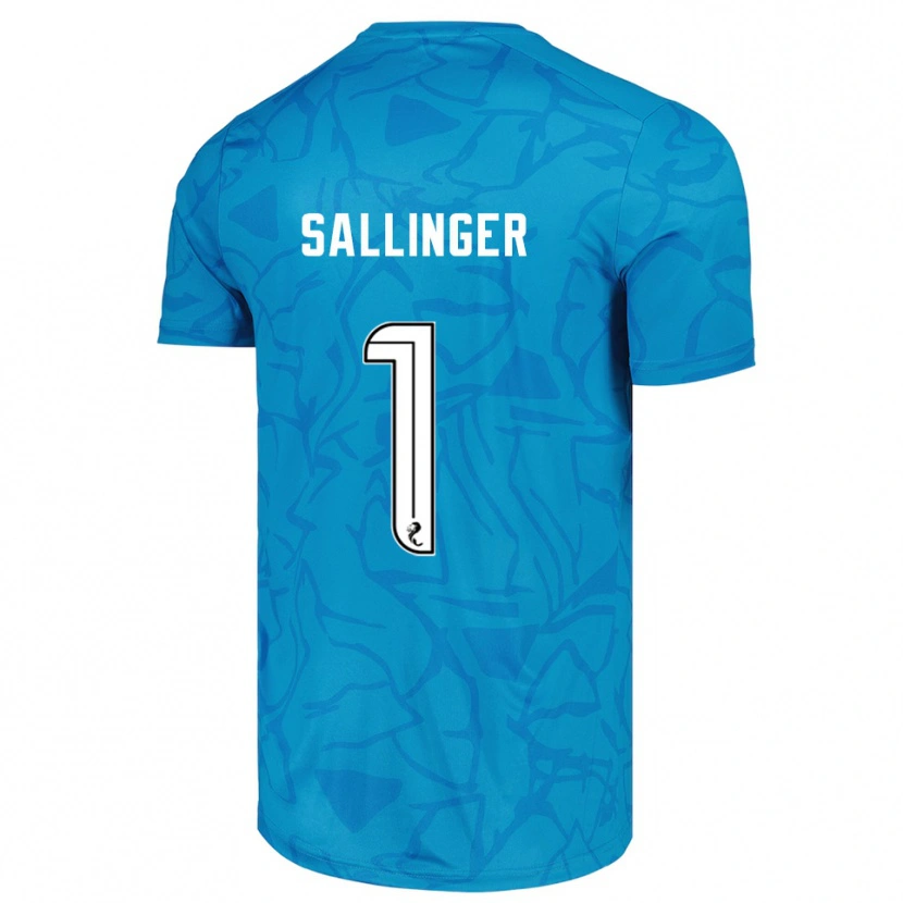 Danxen Dames Raphael Sallinger #1 Blauw Wit Keepersshirt 2025/26 T-Shirt België