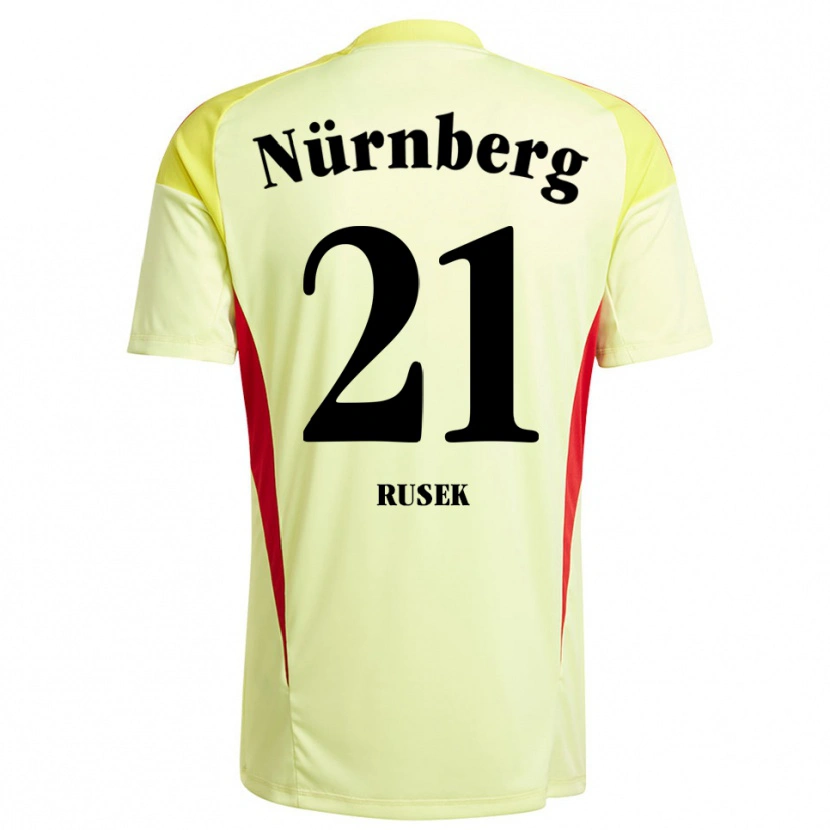 Danxen Dames Larissa Rusek #21 Geel Zwart Keepersshirt 2025/26 T-Shirt België