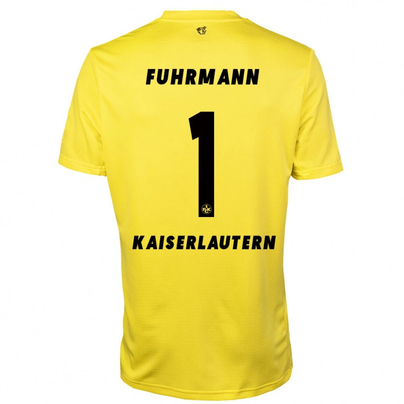 Danxen Dames Lasse Fuhrmann #1 Geel Zwart Keepersshirt 2025/26 T-Shirt België