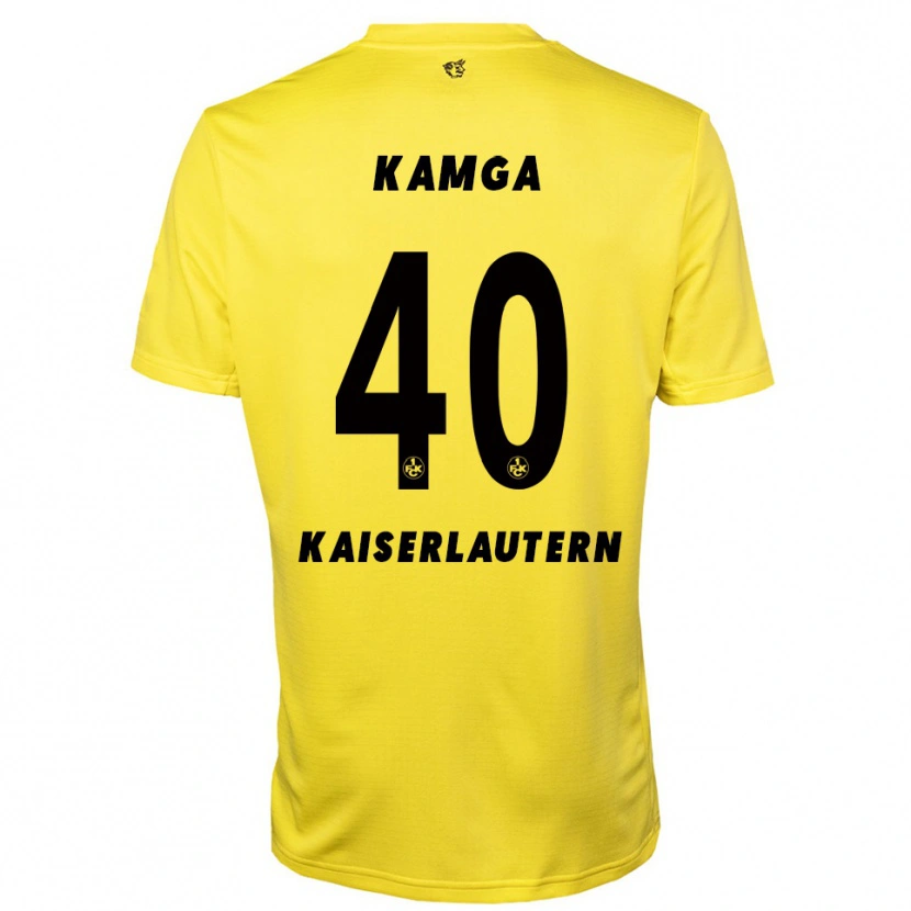 Danxen Dames Enis Kamga #40 Geel Zwart Keepersshirt 2025/26 T-Shirt België