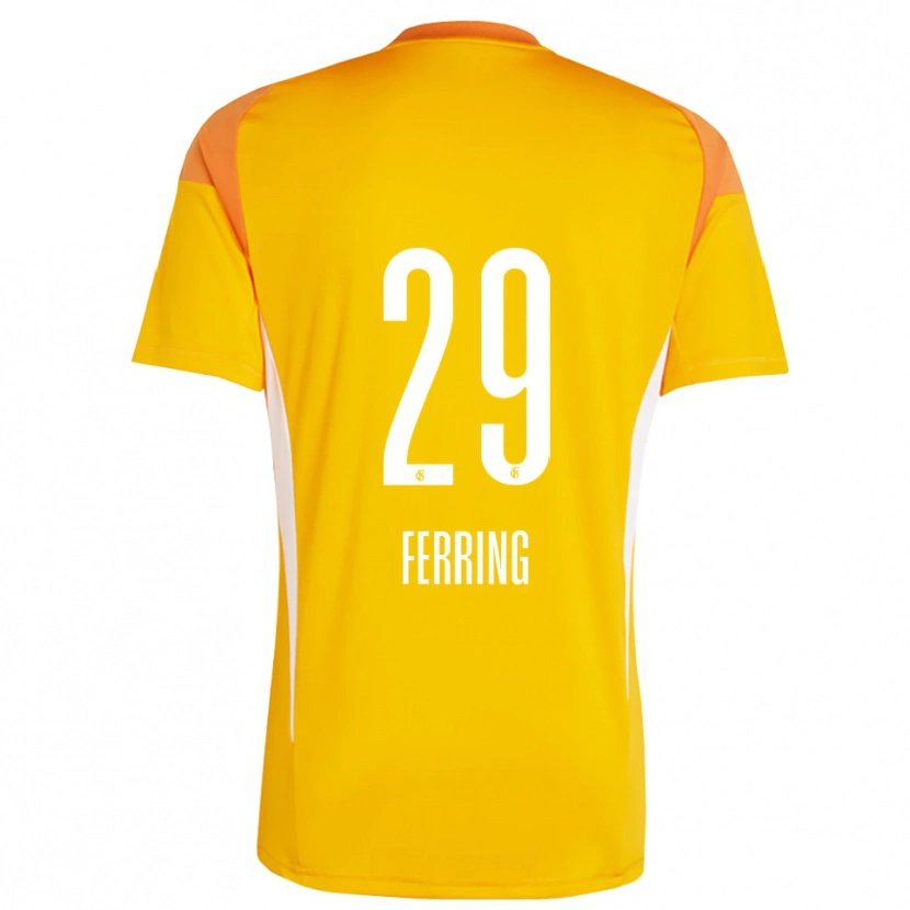 Danxen Dames Johannes Ferring #29 Geel Oranje Keepersshirt 2025/26 T-Shirt België