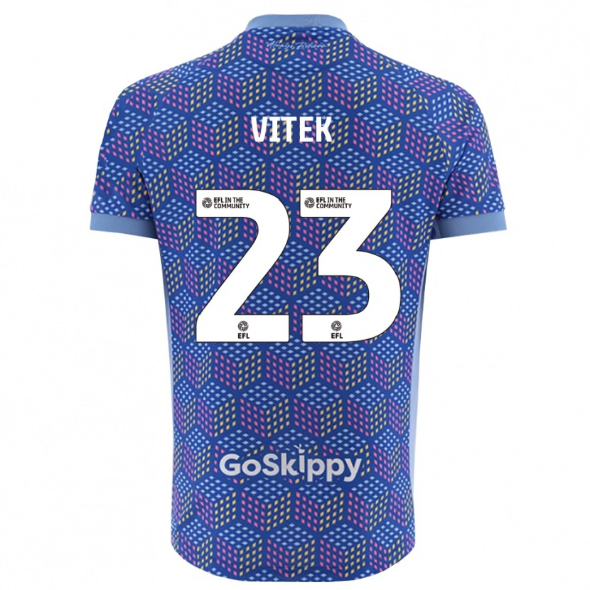 Danxen Dames Radek Vítek #23 Blauw Zwart Keepersshirt 2025/26 T-Shirt België