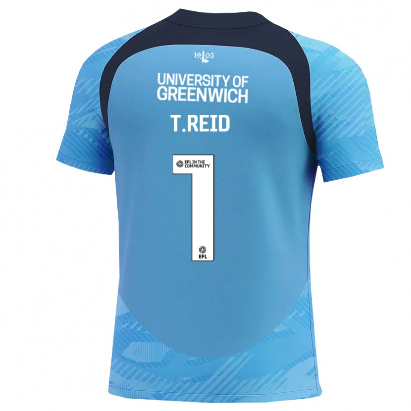 Danxen Dames Tommy Reid #1 Blauw Wit Keepersshirt 2025/26 T-Shirt België