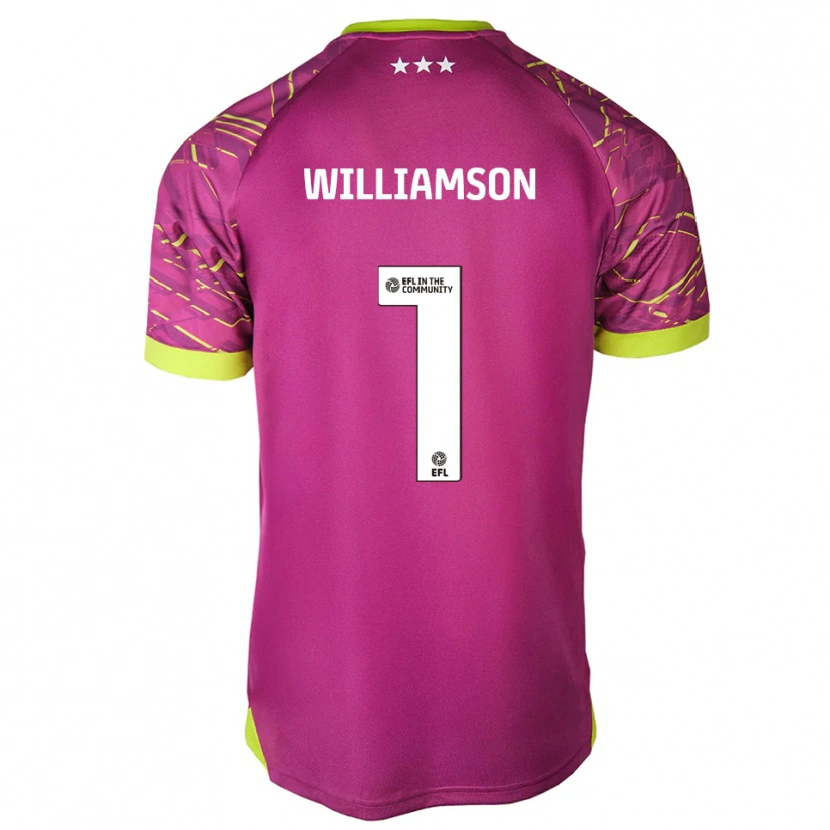 Danxen Dames Woody Williamson #1 Medium Violet Rood Keepersshirt 2025/26 T-Shirt België