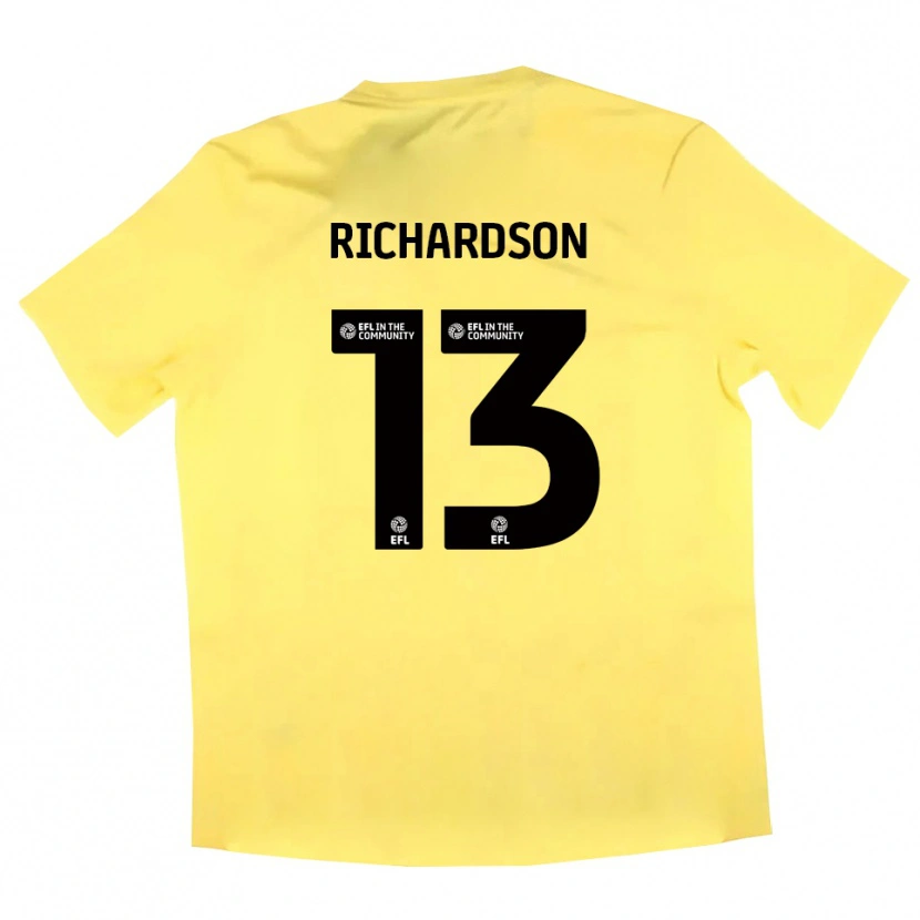 Danxen Dames Joseph Richardson #13 Geel Zwart Keepersshirt 2025/26 T-Shirt België