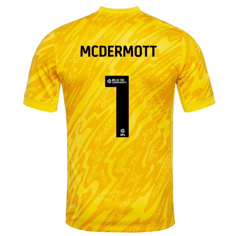 Danxen Dames Conal McDermott #1 Geel Zwart Keepersshirt 2025/26 T-Shirt België