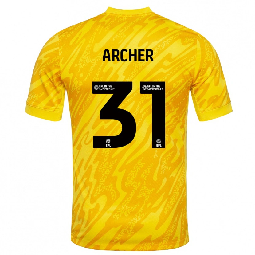 Danxen Dames Jordan Archer #31 Geel Zwart Keepersshirt 2025/26 T-Shirt België