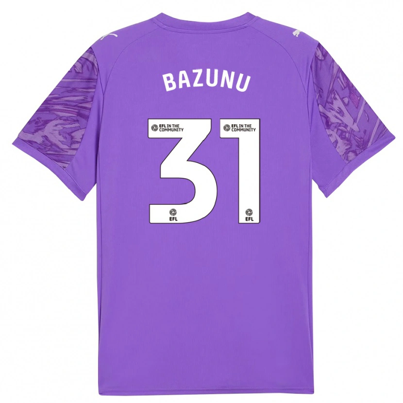 Danxen Dames Gavin Bazunu #31 Paars Wit Keepersshirt 2025/26 T-Shirt België